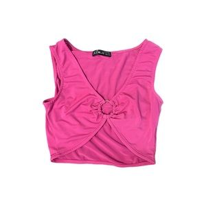 Pink/Magenta Cropped tank with Ring